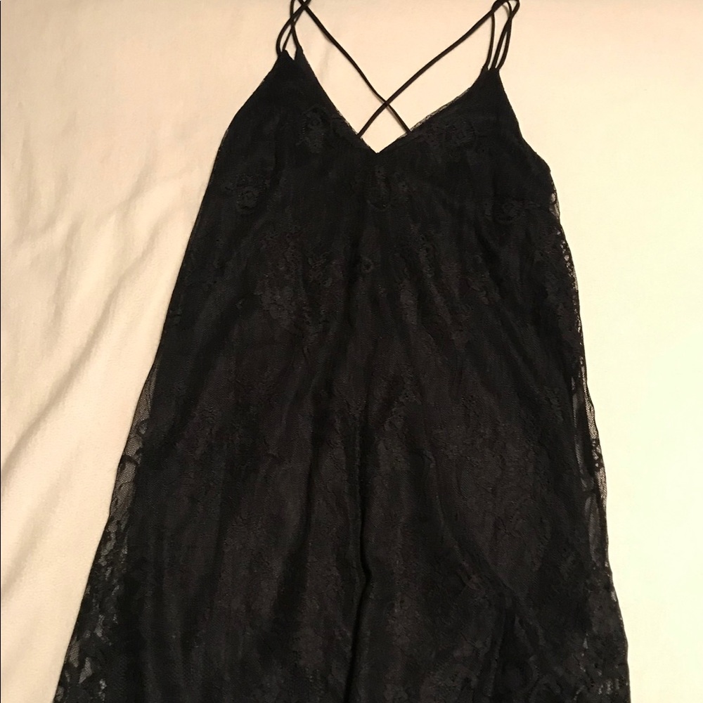 Black lace dress